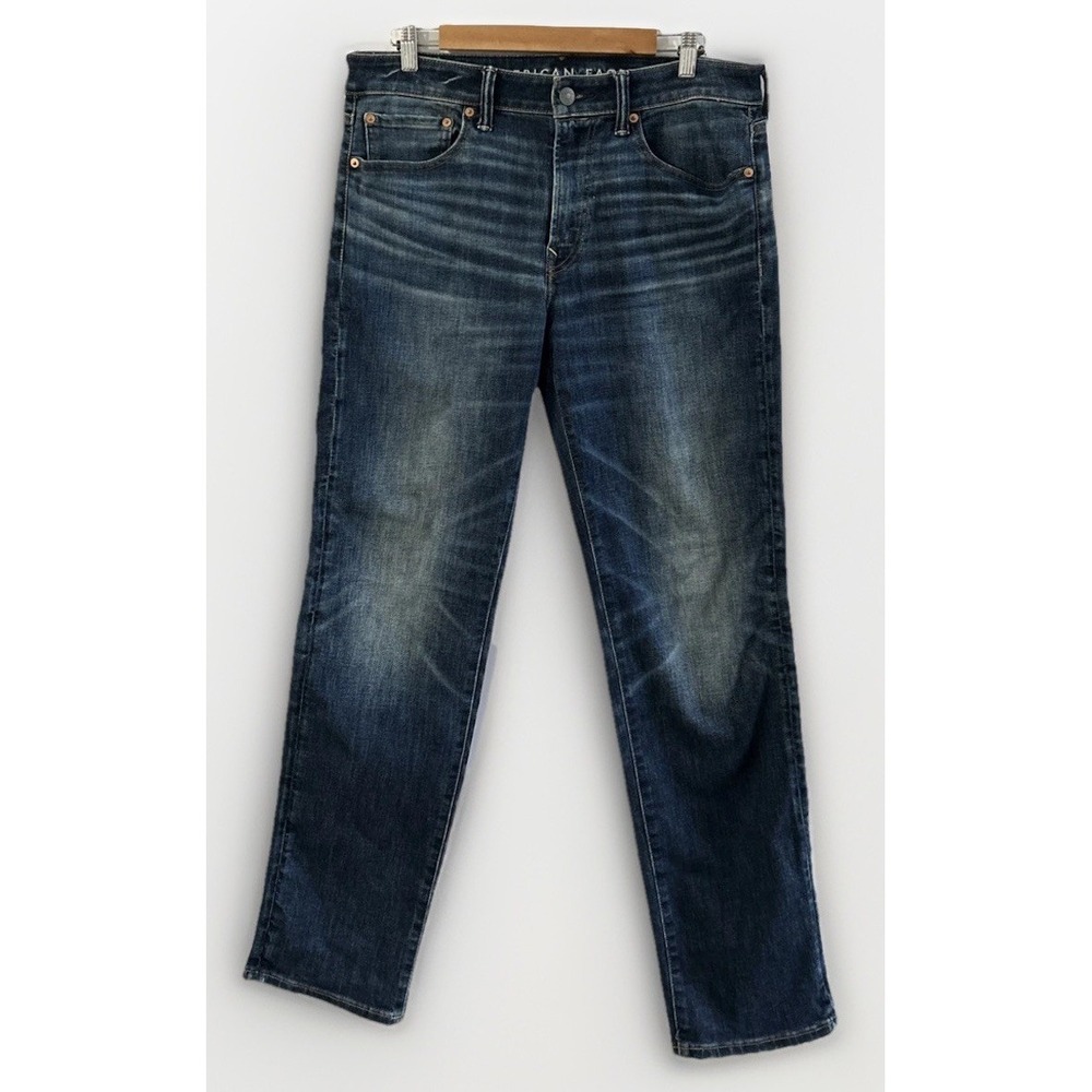 Mens American‎ Eagle Airflex + Temp Tech Athletic Straight Stretch Jeans Sz 32